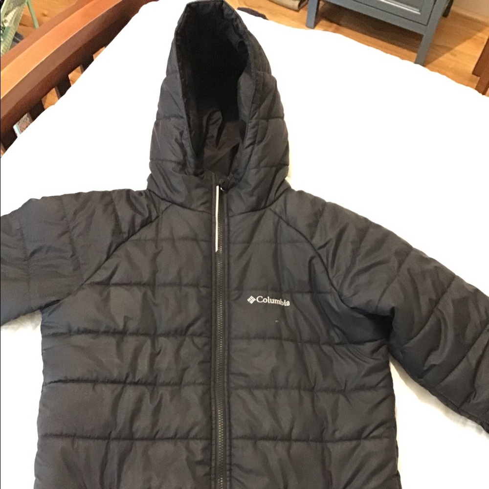 Synthetic black  Columbia long winter coat